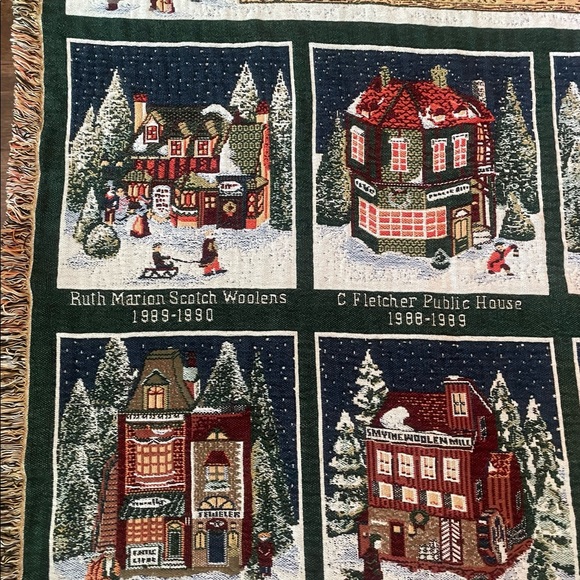Heritage Village Collection Tapestry Blanket Throw 46" x 68"-Department 56 - Picture 4 of 6